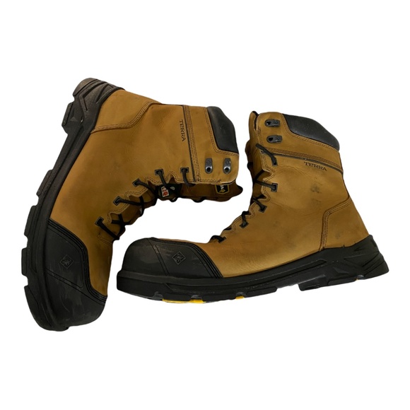 TERRA Mens Size 16 Work Boots 3M 200G Water Resistant Protective Footwear - Picture 4 of 7
